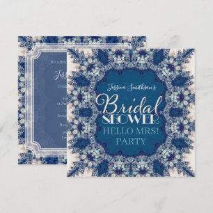 Navy Blue + Creme Delight Bridal Shower Invitation
