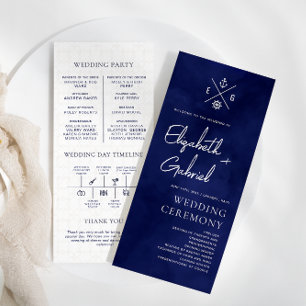 Navy Blue Cruise Travel Wedding Ceremony