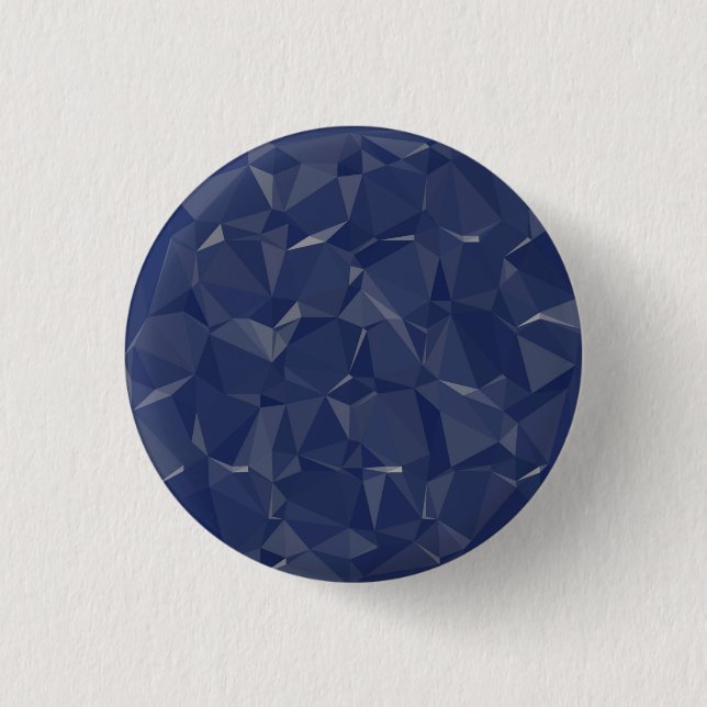 Navy Blue Crystal Sapphire Gemstone Birthstone Sep 3 Cm Round Badge (Front)