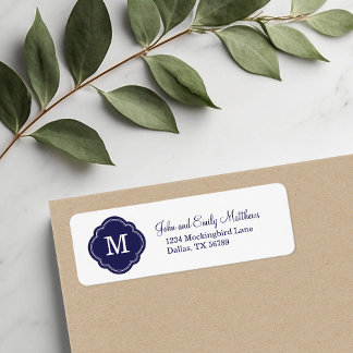 Navy Blue Custom Personalised Monogram