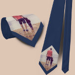 Navy Blue Custom Photo Tie<br><div class="desc">Navy Blue Custom Photo neck tie. A perfect gift for a dad or grandfather on Father`s Day, birthday or Christmas.</div>