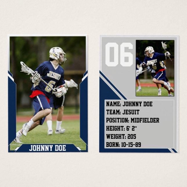 Navy Blue Custom Sports Trading Card Pack (100) (Front & Back)