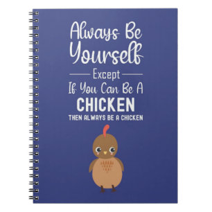 Navy Blue Cute Gifts For Chicken Lovers For Kids Notebook