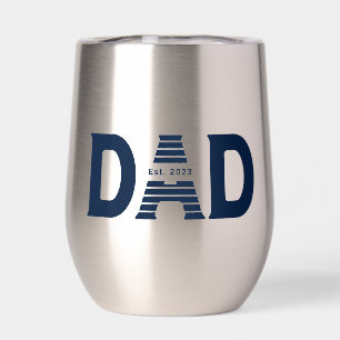 Navy Blue Dad Established New Dad Gift