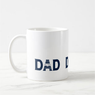 Navy Blue Dad Established New Dad Gift Coffee Mug