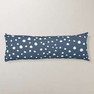 Navy Blue Dalmatian Spots, Dalmatian Dots, Dotted Body Cushion