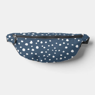 Navy Blue Dalmatian Spots, Dalmatian Dots, Dotted Bum Bags