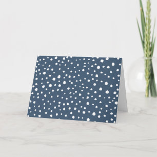 Navy Blue Dalmatian Spots, Dalmatian Dots, Dotted Card