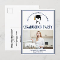 Navy Blue Dental School Photo Graduation Party