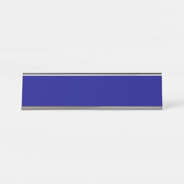 Navy Blue Desk Name Plate (Front)