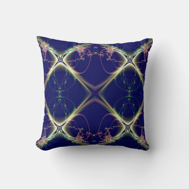Navy Blue Diamond Design Cushion (Front)