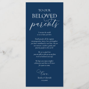 Navy Blue, Dinner Place Setting Thank You Card