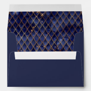Navy Blue Dragon Scales Envelope