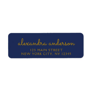 Navy Blue Elegant Script Typography Wedding