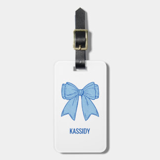 Navy + Blue Faux Glitter Bachelorette Luggage Tag