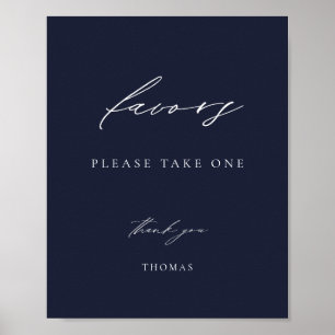 Navy Blue Favour Poster