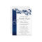 Navy Blue Floral Design Wedding Invitation