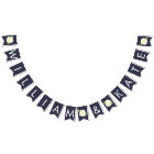 navy blue floral Ivory Rose wedding party BUNTING