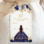 Navy Blue Floral Princess Happy Birthday Gift Tags<br><div class="desc">This elegant and glamourous birthday gift tag can be personalised with a name or title such as daughter, granddaughter, niece, friend etc. The design features a beautiful princess with dark hair in a tiara and navy blue ball gown. The text combines handwritten script and modern sans serif fonts for a...</div>