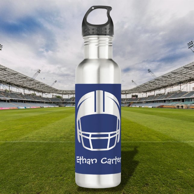 Navy Blue Football Helmet Sports Water Bottle (Navy Blue Football Helmet Sports Water Bottle
)