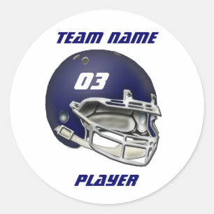 Navy Blue Football Helmet Sticker