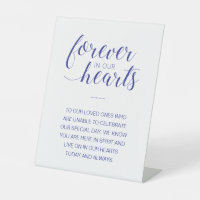 Navy Blue Forever In Our Hearts Memorial Wedding
