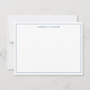 Navy Blue Formal Elegant Stylish Chic Thin Border Card