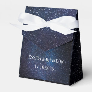 Navy Blue Galaxy Starry Night Stars Modern Favour  Box