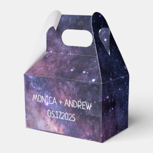 Navy Blue Galaxy Starry Night Stars Modern  Favour Box