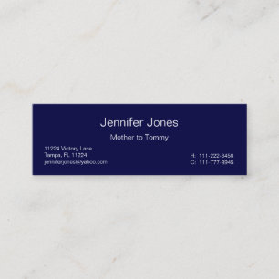 Navy Blue Geometric Calling Card