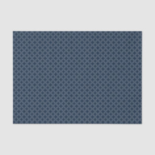 Navy Blue Geometric Diamonds Pattern Tissue Paper