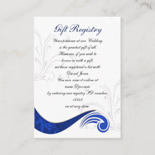 "navy blue" Gift registry Cards