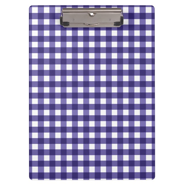 Navy blue gingham clipboard (Front)