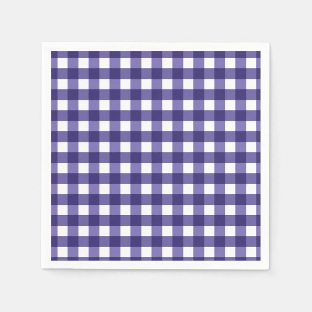 Navy blue gingham napkin (Front)
