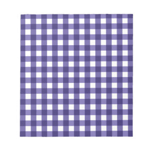 Navy blue gingham notepad