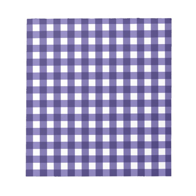 Navy blue gingham notepad (Front)