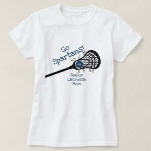 Navy Blue Go Team Lacrosse Mum T-Shirt