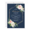 Navy Blue Gold Blush Rehearsal Dinner Invite Card