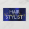 Navy Blue Gold Brushed Metal Hair Stylist