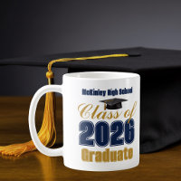 Navy Blue Gold Class of 2026 Graduation