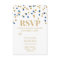Navy Blue Gold Confetti Wedding RSVP Cards