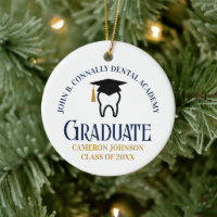 Navy Blue Gold Dental School Graduation Christmas