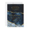 Navy Blue & Gold Foil Agate Wedding Invitations