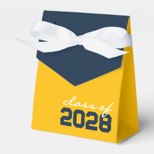 Navy Blue & Gold Graduation Favour Boxes