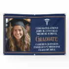 Navy Blue Gold Medical School Photo Graduation