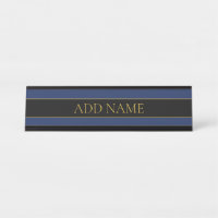 Navy Blue & Gold Name Surname or Business