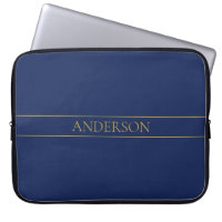 Navy Blue & Gold Name Surname or Business 