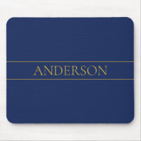 Navy Blue & Gold Name Surname or Business