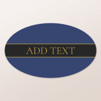 Navy Blue & Gold Name Surname or Business