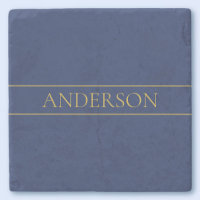 Navy Blue & Gold Name Surname or Business